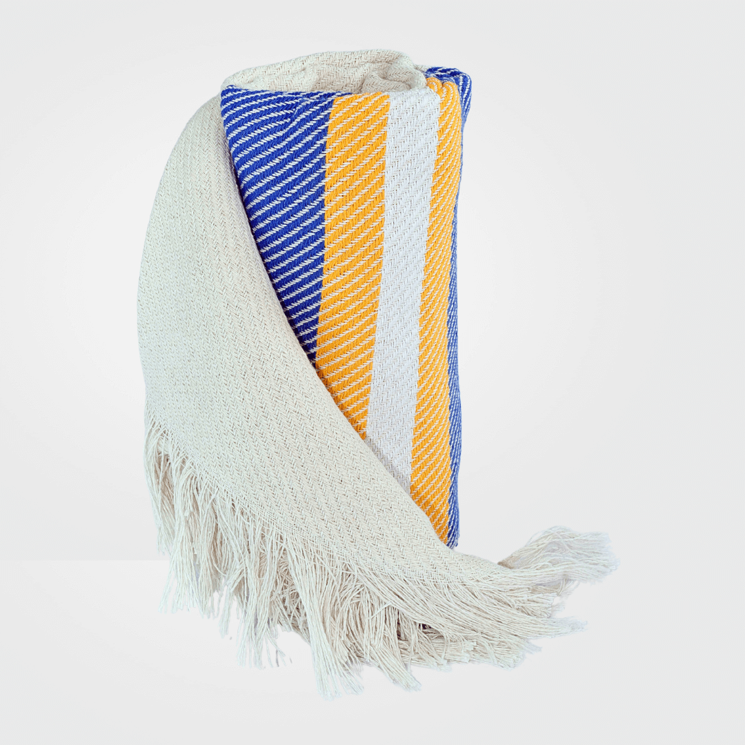 Poncho paisa crudo raya color personalizado Colombia